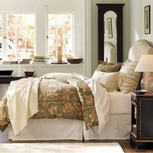 Pottery Barn Essential Linen Bed Skirt Ivory